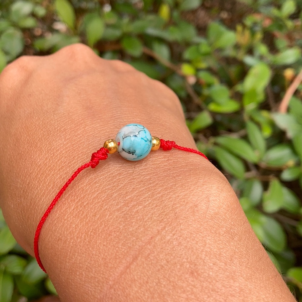 Kabbalah RedString Turquoise Protection bracelet - Picture 6 of 14